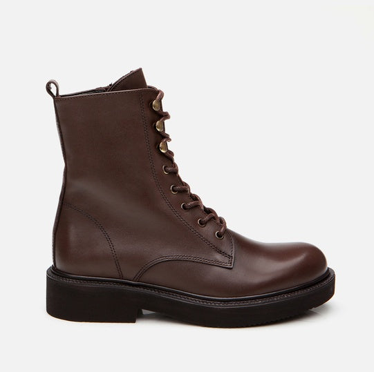 Gjysëm çizme lëkurë origjinale ngjyrë bordo