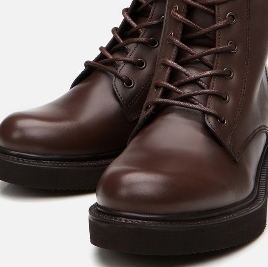 Gjysëm çizme lëkurë origjinale ngjyrë bordo