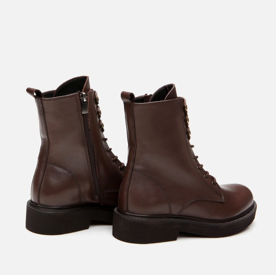 Gjysëm çizme lëkurë origjinale ngjyrë bordo