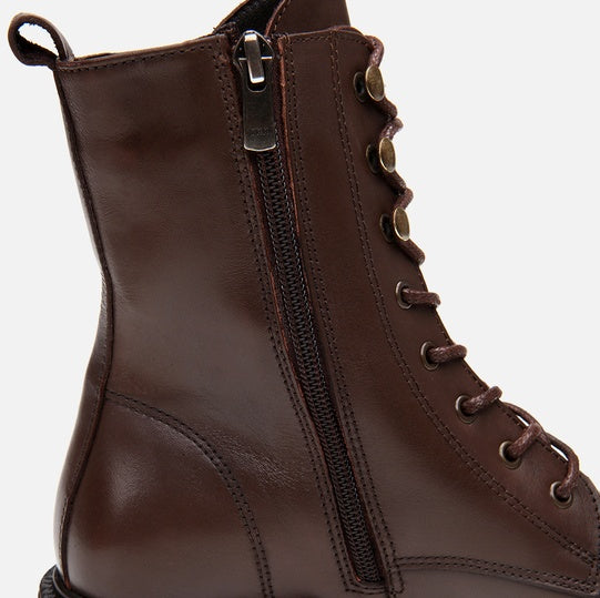 Gjysëm çizme lëkurë origjinale ngjyrë bordo