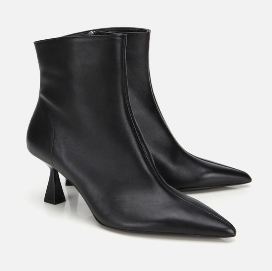 Gjysëm çizme lëkurë origjinale ngjyrë e zezë