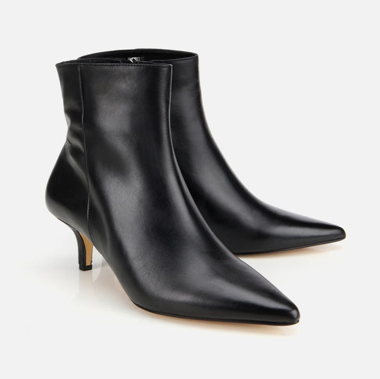 Gjysëm çizme lëkurë origjinale ngjyrë e zezë