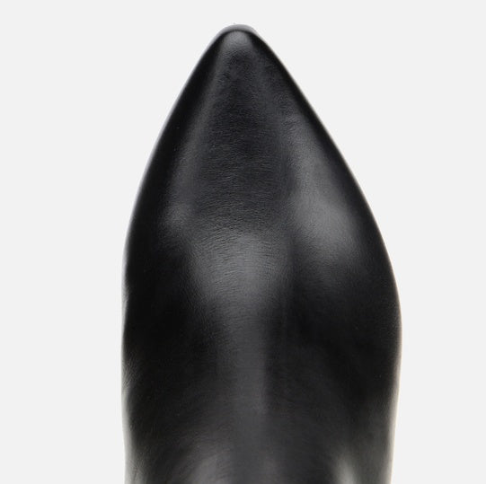 Gjysëm çizme lëkurë origjinale ngjyrë e zezë