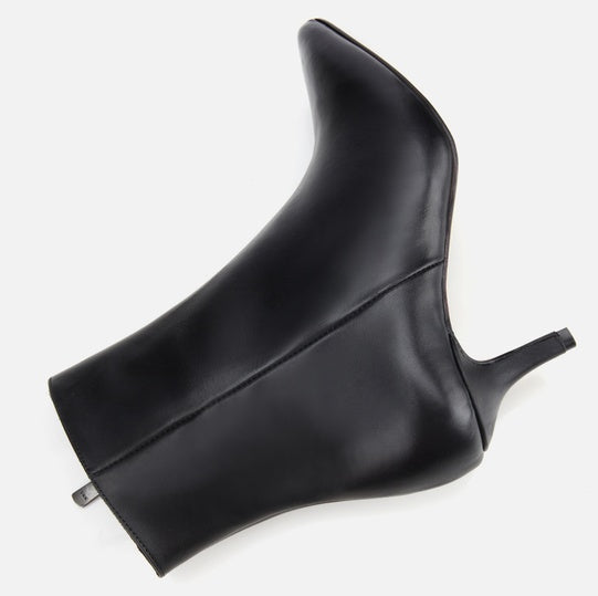 Gjysëm çizme lëkurë origjinale ngjyrë e zezë