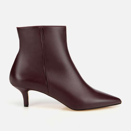 Gjysëm çizme lëkurë origjinale ngjyrë bordo