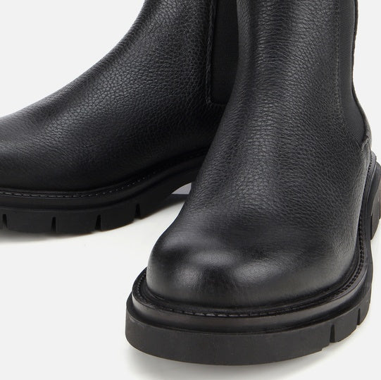 Gjysëm çizme lëkurë origjinale ngjyrë e zezë