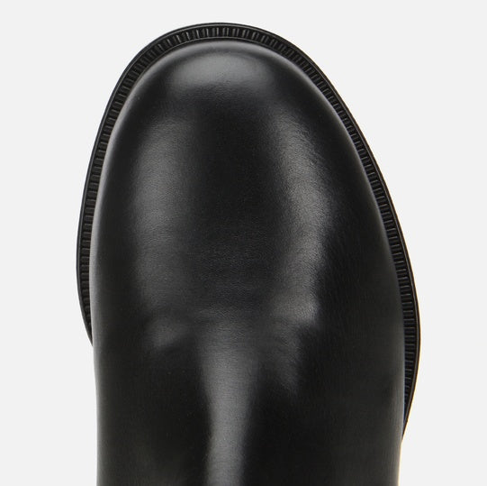 Gjysëm çizme lëkurë origjinale ngjyrë e zezë