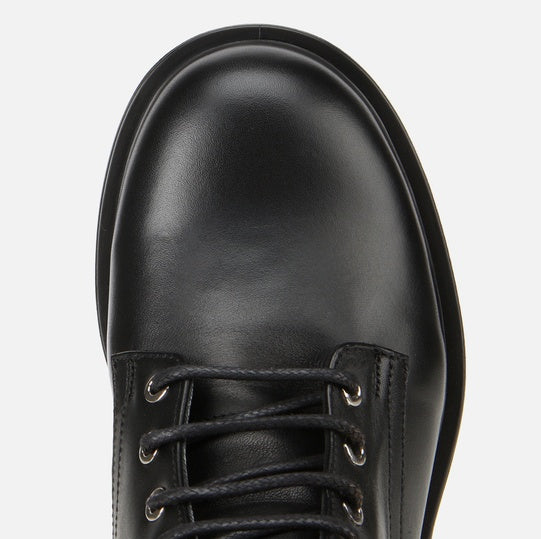 Gjysëm çizme lëkurë origjinale ngjyrë e zezë