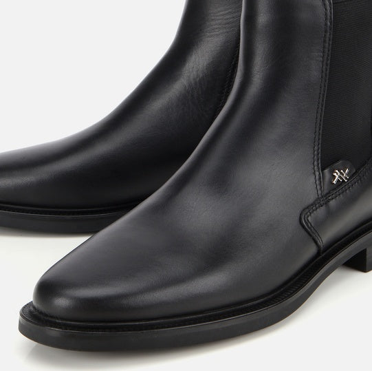 Gjysëm çizme lëkurë origjinale ngjyrë e zezë