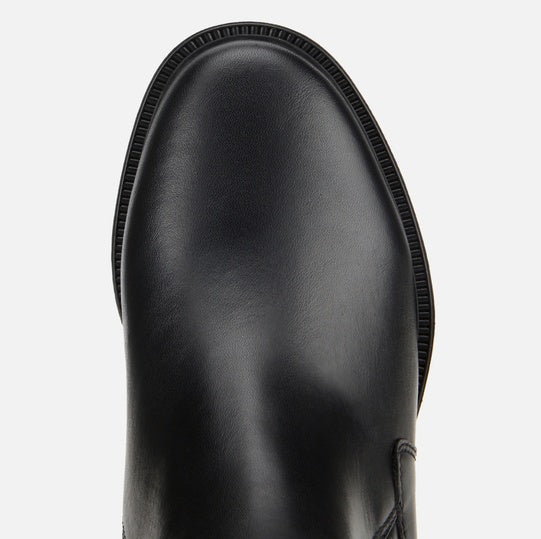 Gjysëm çizme lëkurë origjinale ngjyrë e zezë