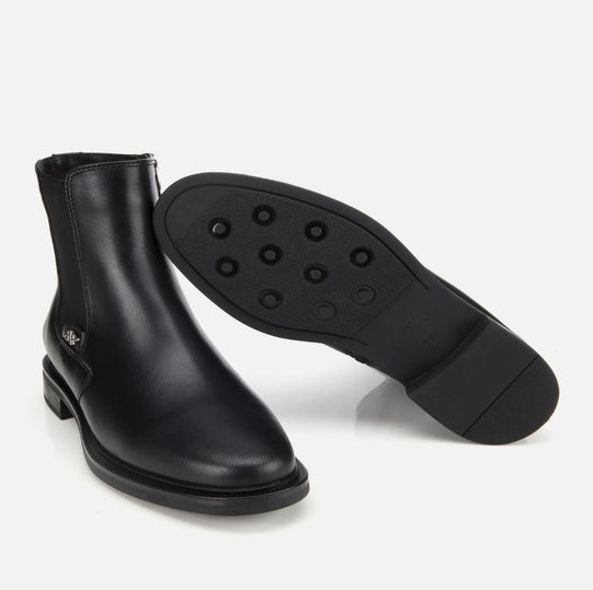 Gjysëm çizme lëkurë origjinale ngjyrë e zezë