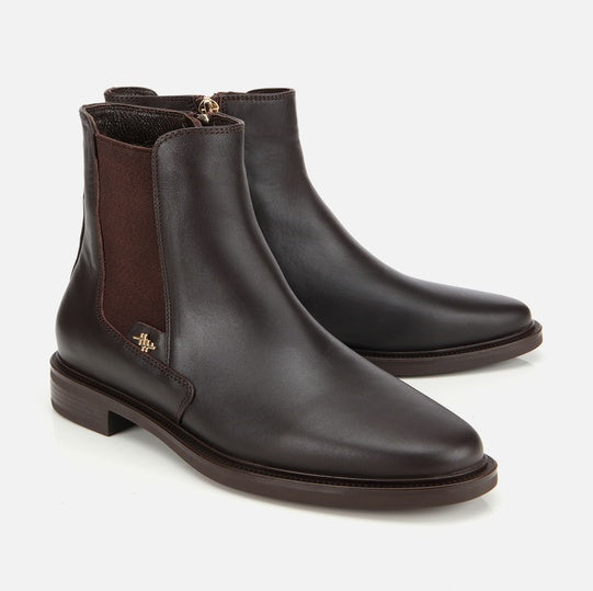 Gjysëm çizme lëkurë origjinale ngjyrë kafe