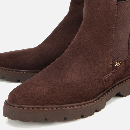 Gjysëm çizme lëkurë origjinale ngjyrë kafe