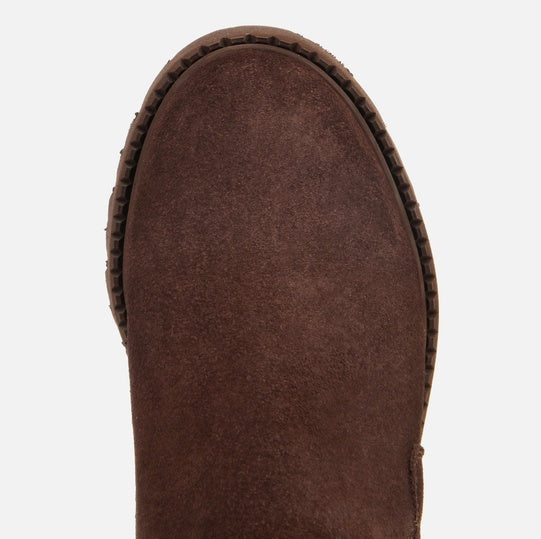 Gjysëm çizme lëkurë origjinale ngjyrë kafe