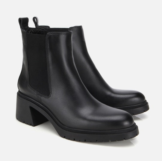 Gjysëm çizme lëkurë origjinale ngjyrë e zezë