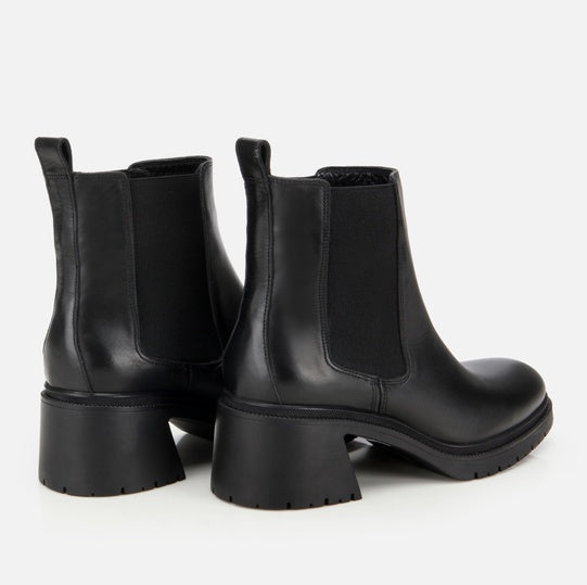 Gjysëm çizme lëkurë origjinale ngjyrë e zezë