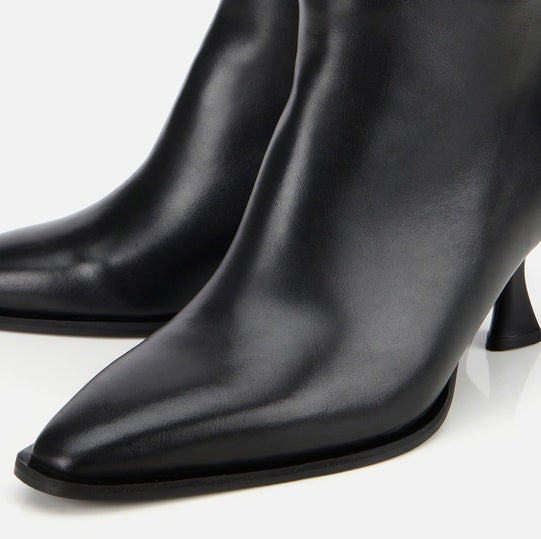 Gjysëm çizme lëkurë origjinale ngjyrë e zezë