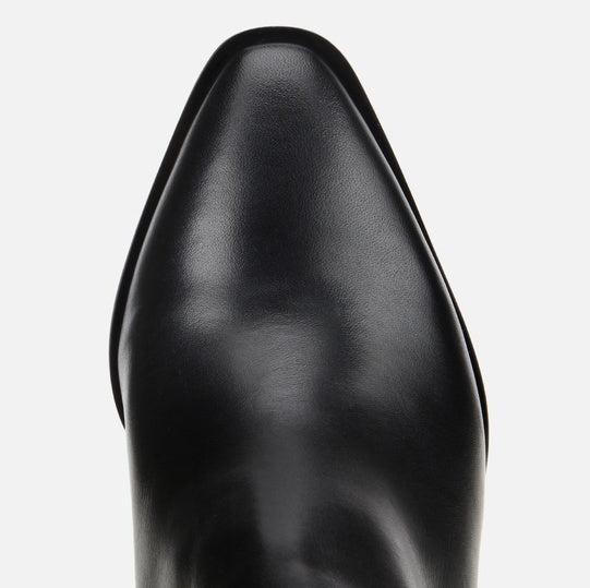 Gjysëm çizme lëkurë origjinale ngjyrë e zezë