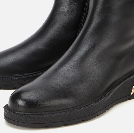 Gjysëm çizme lëkurë origjinale ngjyrë e zezë