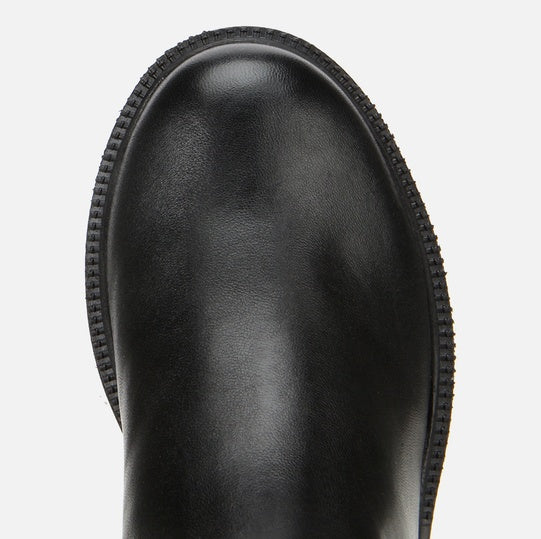 Gjysëm çizme lëkurë origjinale ngjyrë e zezë