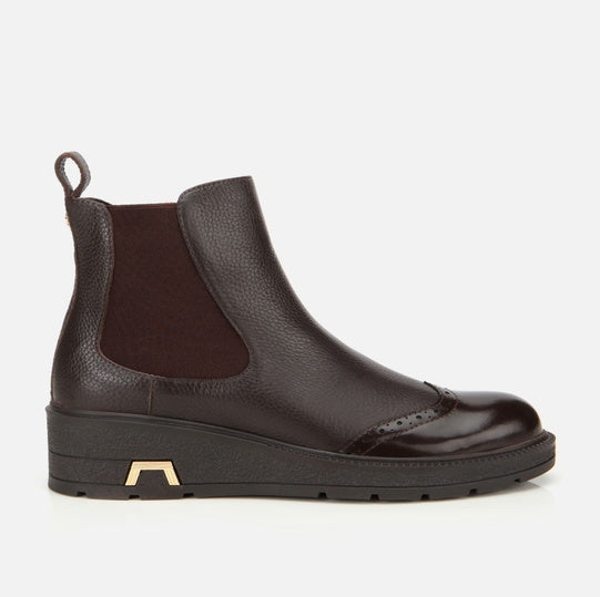 Gjysëm çizme lëkurë origjinale ngjyrë kafe