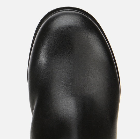 Gjysëm çizme lëkurë origjinale ngjyrë e zezë