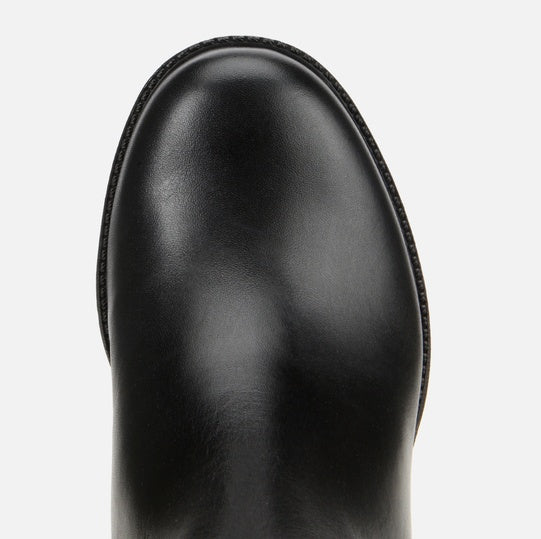 Gjysëm çizme lëkurë origjinale ngjyrë e zezë