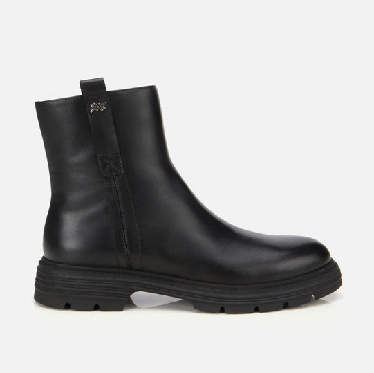 Gjysëm çizme lëkurë origjinale ngjyrë e zezë