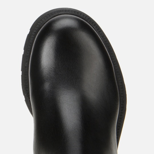 Gjysëm çizme lëkurë origjinale ngjyrë e zezë