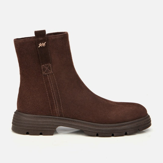 Gjysëm çizme lëkurë origjinale ngjyrë kafe