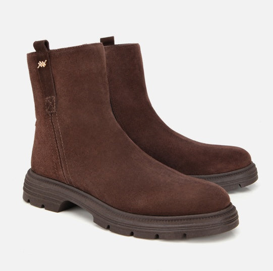 Gjysëm çizme lëkurë origjinale ngjyrë kafe