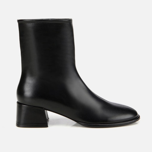 Gjysëm çizme lëkurë origjinale ngjyrë e zezë