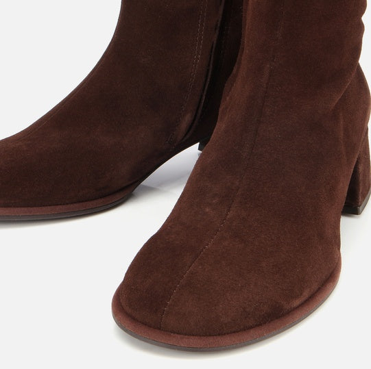 Gjysëm çizme lëkurë origjinale ngjyrë kafe