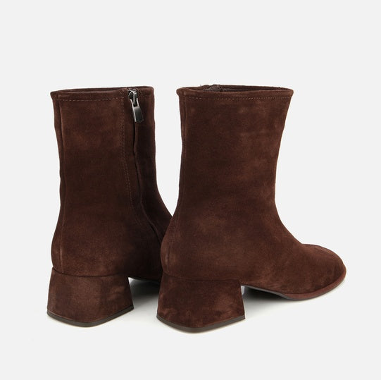 Gjysëm çizme lëkurë origjinale ngjyrë kafe