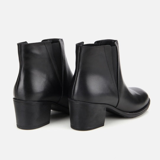 Gjysëm çizme lëkurë origjinale ngjyrë e zezë