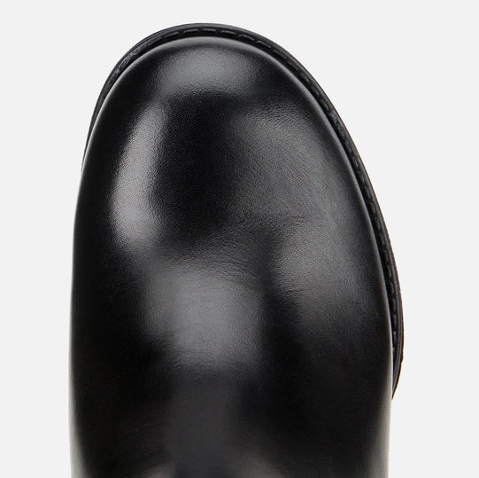 Gjysëm çizme lëkurë origjinale ngjyrë e zezë