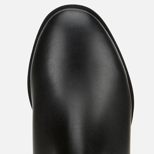 Gjysëm çizme lëkurë origjinale ngjyrë e zezë