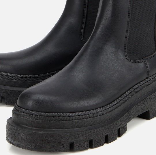 Gjysëm çizme lëkurë origjinale ngjyrë e zezë