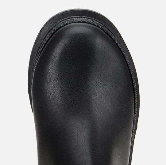 Gjysëm çizme lëkurë origjinale ngjyrë e zezë