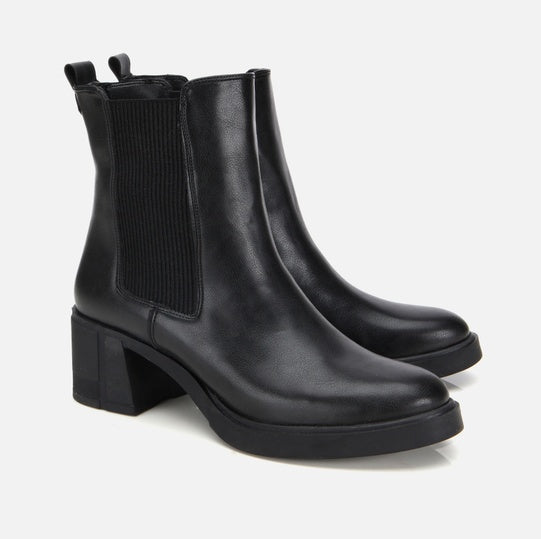 Gjysëm çizme lëkurë origjinale ngjyrë e zezë