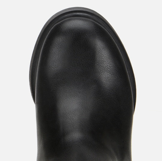 Gjysëm çizme lëkurë origjinale ngjyrë e zezë