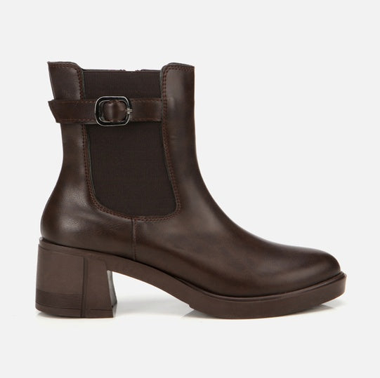 Gjysëm çizme lëkurë origjinale ngjyrë kafe