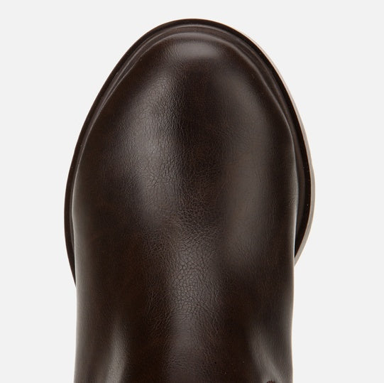 Gjysëm çizme lëkurë origjinale ngjyrë kafe