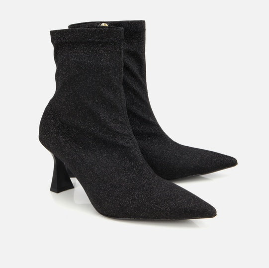 Gjysëm çizme lëkurë origjinale ngjyrë e zezë