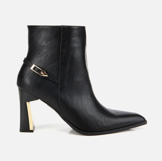 Gjysëm çizme lëkurë origjinale ngjyrë e zezë