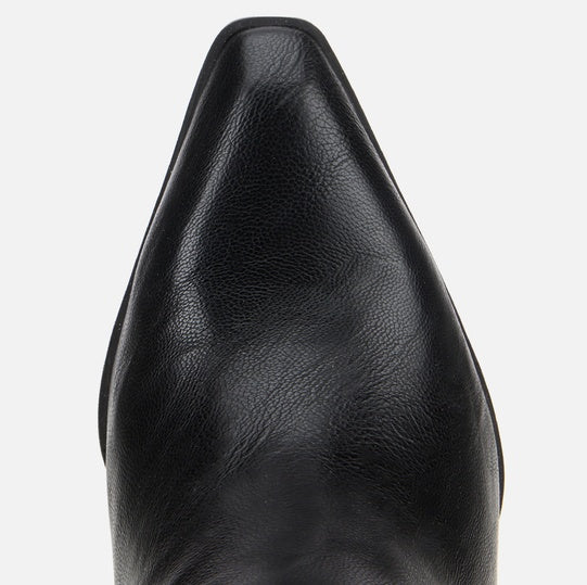 Gjysëm çizme lëkurë origjinale ngjyrë e zezë