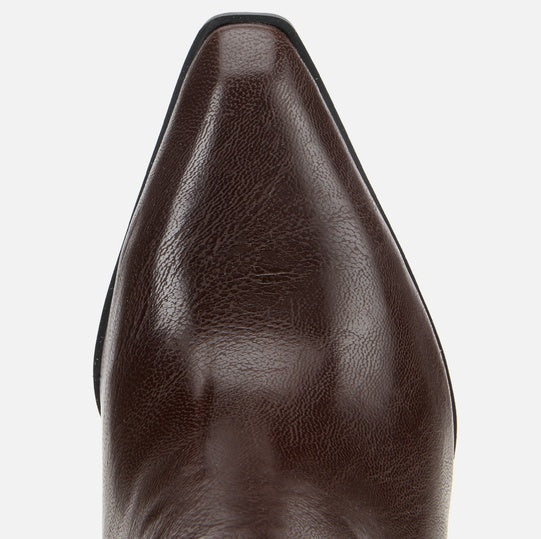 Gjysëm çizme lëkurë origjinale ngjyrë kafe