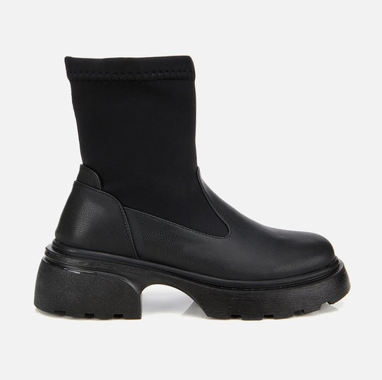 Gjysëm çizme lëkurë origjinale ngjyrë e zezë