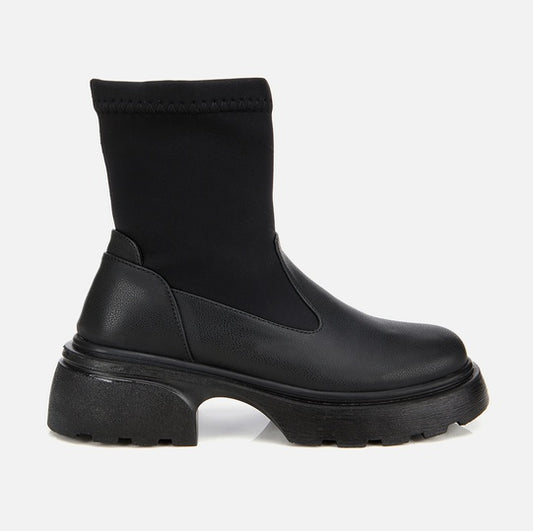 Gjysëm çizme lëkurë origjinale ngjyrë e zezë