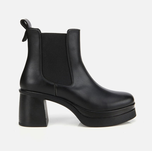 Gjysëm çizme lëkurë origjinale ngjyrë e zezë